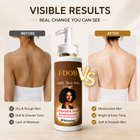 Crème Corporelle Super Éclaircissante Double Action Ingrédients Végétaux Anti-Âge Hydratant Élimination des Taches Brunes Usage Spa 500ml