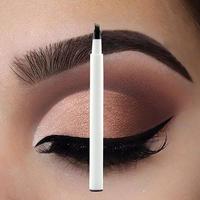 Crayon à sourcils liquide minéral OEM/ODM à 4 pointes, logo personnalisé, plat, longue tenue, waterproof, 3 couleurs