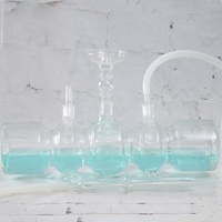 Chicha de table en verre transparente MP5X édition Noël, moderne et luxueuse, jetable, populaire, avec accessoires, emballée aux États-Unis