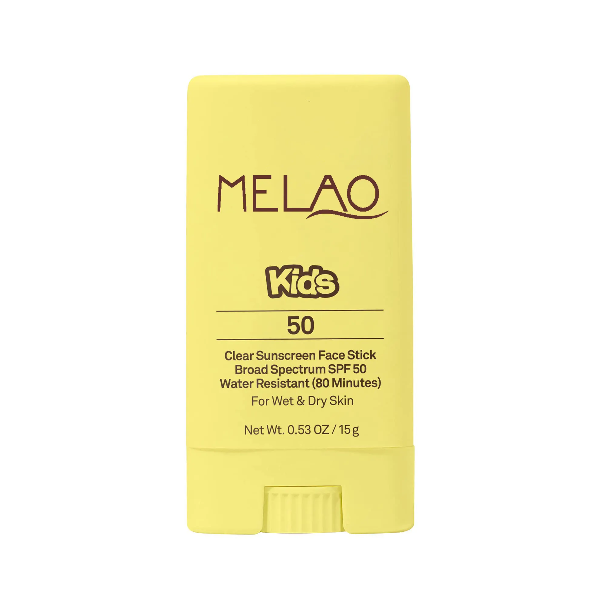 Melao Kids SPF 50 trasparente crema solare viso Octinoxate e Oxybenzone Free ampio spettro UVA/UVB crema solare | 0.53 oz