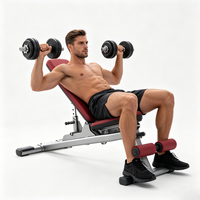 Banc de musculation professionnel pliable multi-angles en acier robuste pour entraînement intensif