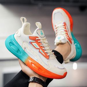 Chaussures de course athlétiques légères et sportives avec amorti, empeigne en maille antidérapante, fermeture à enfiler, pour hommes et femmes, toutes saisons - Product Image 2