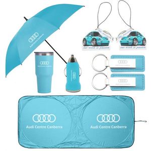 Custom Luxury 4s Item <b>Umbrella</b> Keychain Water Cup Air Freshener Car Sunshade <b>Windproof</b> Car Promotion Gift Car Gift Set - Product Image 2