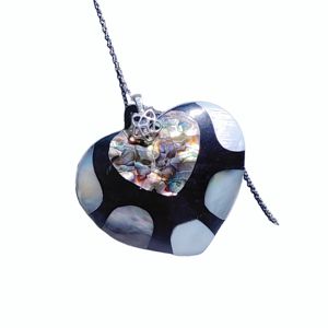 Saint Valentin Limitée Vert Naturel Bijoux Chaîne Charmes Amour Coeur Pendentif Ormeau Shell Collier Élégante Dame En Réunion - Product Image 6