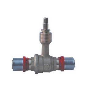 Valvola a sfera integrata per raccordi a pressione diametro 16, valvole di riempimento per tubi multistrato - Product Image 1