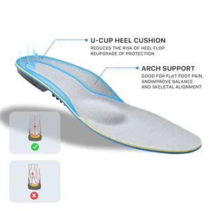 EVA TPUスポーツコンフォートアーチサポート装具インソールフラットフット整形外科足底筋膜炎スニーカーシューズ用整形外科インソール
