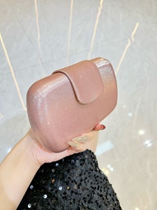 Cross-border New Fashion Polyester Chain <b>Clutch</b> Bag Urban Simplicity Celebrity Dinner Wedding Bridesmaid Magnetic Buckle Tanjing - Product Image 2