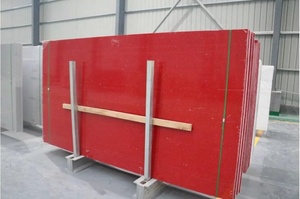 BOTON STONE – carreaux <span class=keywords><strong>de</strong></span> sol en pierre artificielle rouge polie et étincelante, <span class=keywords><strong>dalle</strong></span> <span class=keywords><strong>de</strong></span> Quartz artificielle - Product Image 2