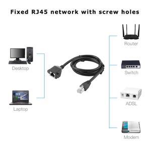 <span class=keywords><strong>RJ45</strong></span> Mâle à Femelle Montage Sur Panneau Câble Ethernet Réseau Cat5e Patch D'extension de Câble <span class=keywords><strong>RJ45</strong></span> Cordons Blindé - Product Image 4