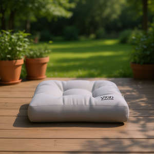 Cojín para Paletas de Exterior Vigd & Alvis, 19.7"x19.7"x4.7", Tela Gris Acolchada, Cojín Cuadrado para Todas las Estaciones - Product Image 2