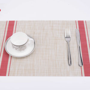 Napperon en PVC durable décoration de cuisine tapis de vidange d'huile napperon en faux cuir lavable, tissage écologique peut être personnalisé - Product Image 1