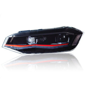 Specifically 19-22 for Polo Headlight Assembly Modified LED Daytime Running Lights Touch Blue Flowing Turn Signal 55W 12V Modifi - Product Image 1