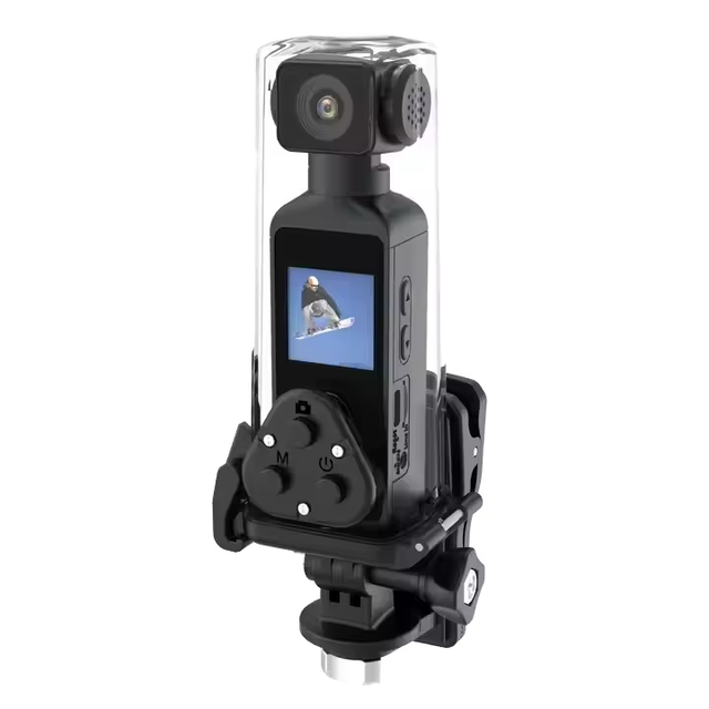 High Definition 4K Pocket Camera EIS Stabilization Mini Action Cam for Outdoor Cycling Motorcycle Vlog Sports Travel Recording