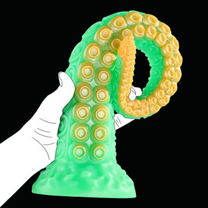 Godemiché extra-long en silicone, modèle tentacule de pieuvre monstre, avec sangle et ventouse extra-grande, plug anal, produits pour adultes - Product Image 3