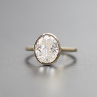 Offre Spéciale Main Bijoux Moissanite Gemstone14k Or Déclaration Ovale Forme Anneau Pour Les Femmes