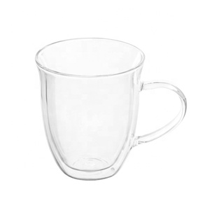 Tasse à Double paroi en <span class=keywords><strong>verre</strong></span> transparent avec poignée pour café/thé/Latte/<span class=keywords><strong>Cappuccino</strong></span> tasses à thé en <span class=keywords><strong>verre</strong></span> transparent 12oz <span class=keywords><strong>verre</strong></span> à boire - Product Image 2