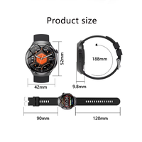 Montre connectée T12, écran rond de 1,50 pouce, appels sans fil, moniteur de fréquence cardiaque, suivi du sommeil, podomètre, multilingue, pour hommes et femmes