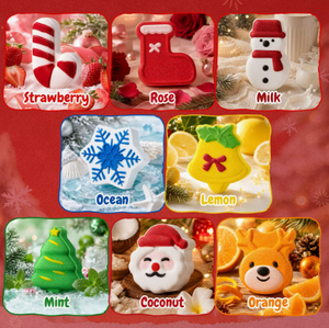 <b>Christmas</b> Bath Bombs Mixed Shapes Gift <b>Box</b> Cute Natural Handmade BATHING Fizzies - Product Image 2