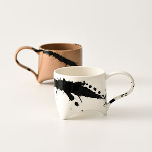 Minimalisti personalizzati 11oz dipinti a mano tazze in ceramica fatte a mano caffè e latte moderne artistiche tazze in porcellana - Product Image 2