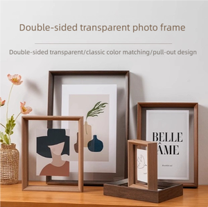 Cadres <span class=keywords><strong>Photo</strong></span> Décoratifs En Bois Naturel <span class=keywords><strong>Verre</strong></span> Transparent Double Face pour <span class=keywords><strong>Photo</strong></span> Spécimen Feuille Collection A3 A5 6x8 12x18 Tailles - Product Image 6