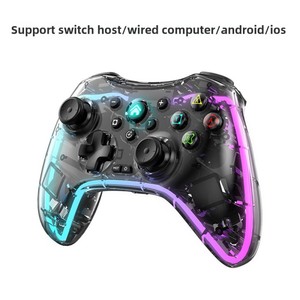 Trong suốt BT trò chơi không dây điều khiển cho NS chuyển đổi với RGB chiếu sáng joystick Gamepad cho Switch Pro PC Android TV Box - Product Image 2