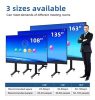 Tableau interactif intelligent Wintronix 75 pouces tactile 40 points 4K LED, système de visioconférence OEM pour présentations et apprentissage