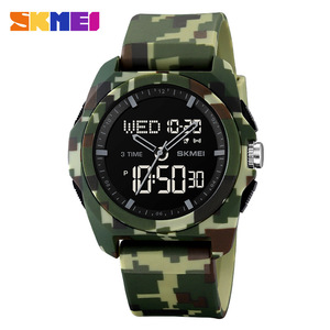 Skmei Men's Digital Watch With Dual Display Waterproof Sports Watch For Outdoor Activities Tpu Strap Black - Product Image 5
