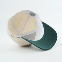 Groothandel Unisex 5-Panel Gestructureerde Baseballpet Op Maat Geborduurd Logo Dual Tone Dot Fruit Patroon Oxford Stof Dobby Stijl
