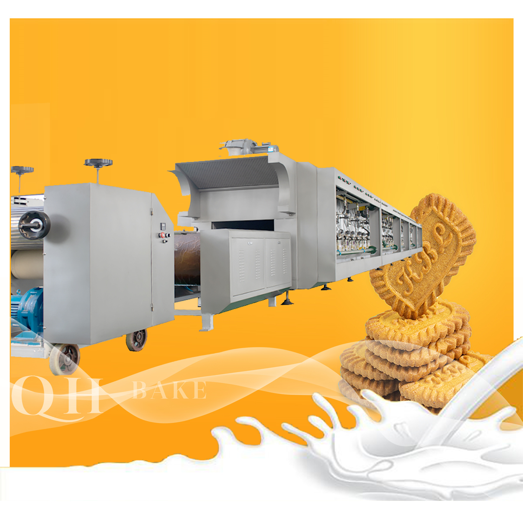 Полностью автоматическая машина для производства печенья, производственная линия, заводская цена, машина для производства печенья