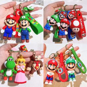 Llaveros de PVC 3D de Dibujos Animados de <span class=keywords><strong>Super</strong></span> <span class=keywords><strong>Mario</strong></span> <span class=keywords><strong>Bros</strong></span>, Llavero de Goma Personalizado con Forma de Hongo, <span class=keywords><strong>Luigi</strong></span> y Yoshi, Regalo Promocional - Product Image 3
