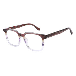 P23032 Clássico Retângulo quadrado Transparente Premium Homens Acetato Quadros para Óculos - Product Image 2