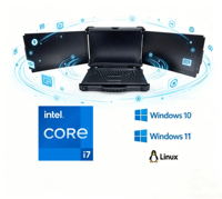Ordinateur portable robuste OEM/ODM de 15,6 pouces avec écran lisible en plein soleil de 500/1000 nits, processeur Intel Core i7/i9, 32 Go de RAM, 512 Go