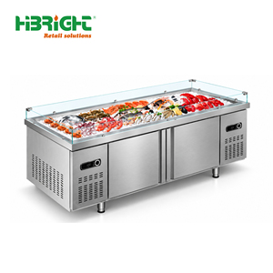ตู้แช่โชว์อาหารทะเลสแตนเลสสำหรับซุปเปอร์มาร์เก็ต - Product Image 5