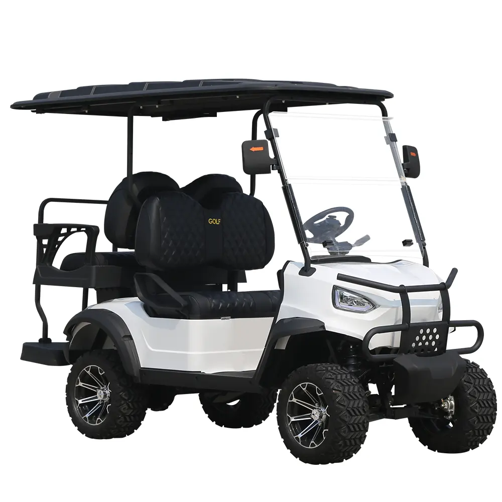 Voiturette de golf électrique 2 4 6 8 places avec batteries au lithium Buggy tout-terrain avec frein à disque Voiturette de club de golf neuve