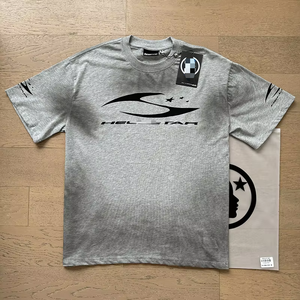 T-shirt da uomo casual alla moda a maniche corte in 100% cotone vintage stampato, <span class=keywords><strong>abbigliamento</strong></span> estivo - Disponibilità immediata - Product Image 3