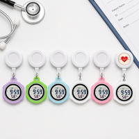 Montre d'infirmière rétractable personnalisée OEM avec affichage numérique LED de la semaine, clip de fixation, étui en silicone, montre médicale pour infirmières, directement de l'usine