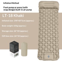 Matelas gonflable léger pour le camping en plein air, avec pompe intégrée, lit simple, tapis de couchage en TPU, résistant à l'humidité, 40D