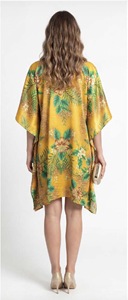 Robe longue caftan africain en viscose pour femme, coupe décontractée, tunique poncho kimono, finition soyeuse, style bohème, idéale pour les vacances et les loisirs. - Product Image 3
