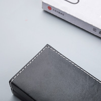 Hochwertige Einfarbige PU-Leder Geschenkstiftbox, Klappbare Business-Stiftbox mit Aufdruck, Unterschriften-Stift Geschenkverpackung