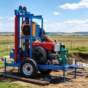 Giàn khoan lõi mini tự động chạy dầu di động 100m-200m, bộ phận động cơ dùng cho giếng nước và mỏ - Product Image 1