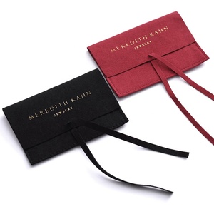 PandaSew Bustina portagioie in microfibra con logo personalizzato stampato a rilievo e chiusura a laccetti - Product Image 3