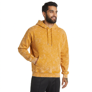 Sweat à capuche en velours surdimensionné à demi-zip 100 % coton de haute qualité délavé à l'acide pour homme, logo personnalisé, hiver, vente en gros, meilleur prix - Product Image 1