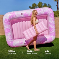 Lit flottant gonflable double extra-large en forme de feuille d'érable pour adultes, avec dossier, pour la baignade, les jeux aquatiques, le bain de soleil, la détente dans la piscine, fabriqué en Chine