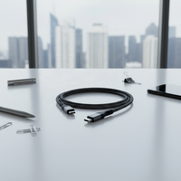 Câble Type-C vers USB-C d'usine, câble de transfert de données haute vitesse, charge rapide, gaine en nylon tressé, coque en alliage d'aluminium, 3 m pour utilisation longue distance