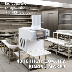 Chất lượng cao 40kg Bingsu máy 9cm thép không gỉ Con lăn Bông Tuyết Băng cho sử dụng ngoài trời - Product Image 2