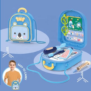 2 in 1 11 pezzi educativi fai finta di giocare borse a tracolla carine tavolo medico valigia portatile medico giocattoli per bambini - Product Image 2