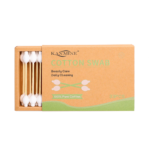 Produits de créateur chinois oreille propre 33 pièces bâton de bambou tête de <span class=keywords><strong>gourde</strong></span> coton-tige avec paquet de boîte de tiroir en papier Kraft - Product Image 6