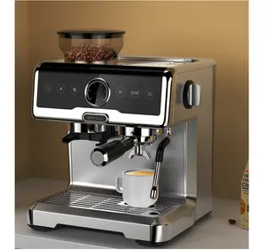 Yarı otomatik ev paslanmaz çelik elektrikli 2 bardak 15 Bar İtalya Espresso kahve makinesi makinesi