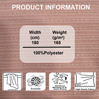 Nouvelle Collection 2026 – Tissu Tricoté 100% Polyester Effet Soie Glacée à Rayures Barbi, Extensible, Écologique, Léger, Doux et Respirant pour Vêtements