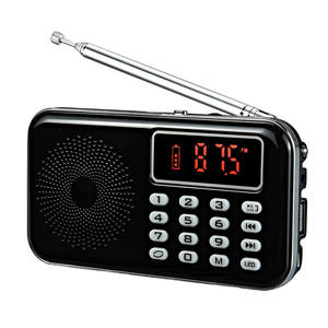 Factory Red Portable FM Radio Digital Display MP3 <b>Player</b> Built In Speaker Rechargeable Battery Home Outdoor Radio Receiver - Product Image 3